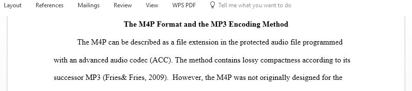 Compare the M4P Format and the MP3 Encoding Method