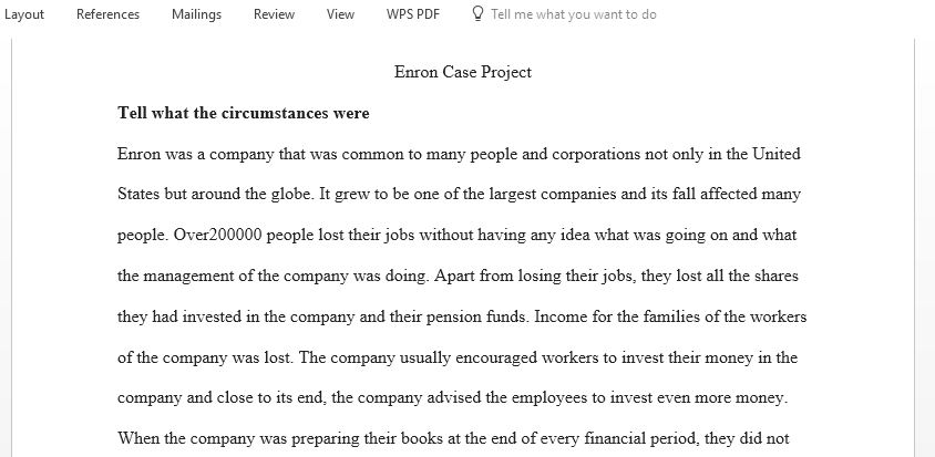 Enron company scandal