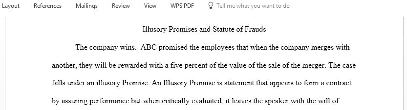 Illusory Promises and Statute of Frauds