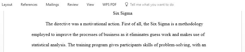  Six Sigma training 