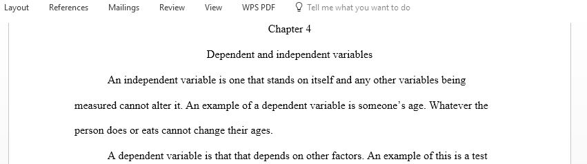 What is the difference between an independent variable and a dependent variable