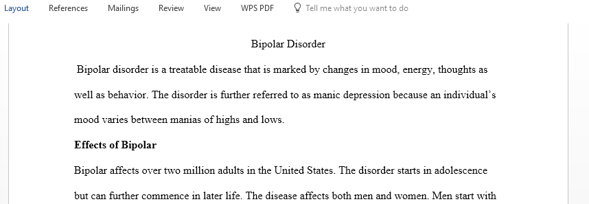 Discuss Bipolar Disorder