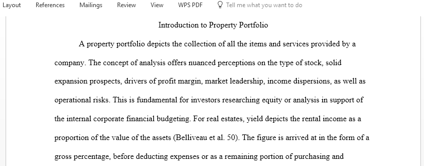 Introduction to Property Portfolio