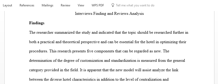 Discuss the findings of the interviews and show the ratings of the four hotels from Booking