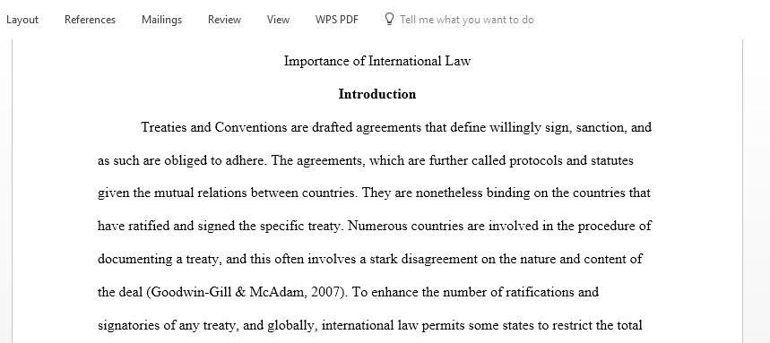 Why is international law important