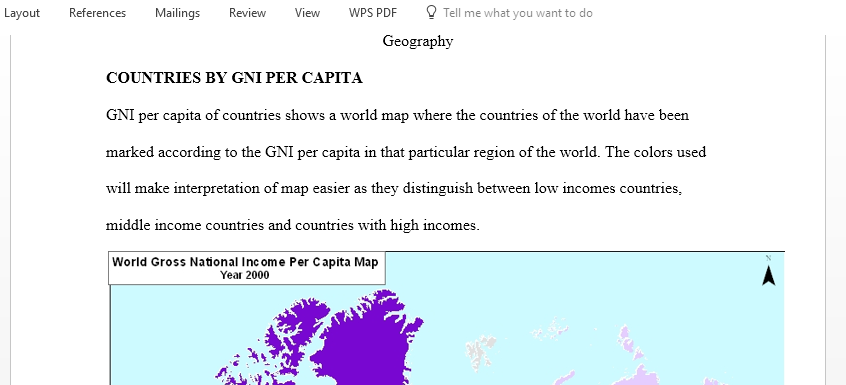 Collect world economic data and use it to create a map of world 