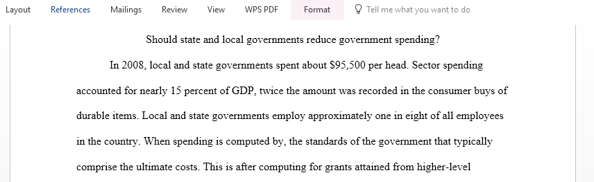  Should state and local governments reduce government spending