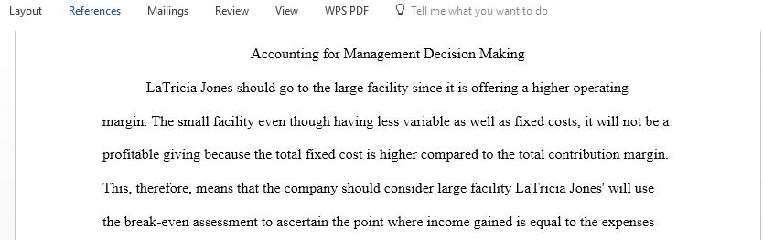 Accounting for Management Decision Making