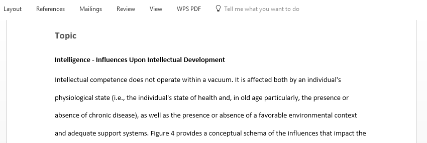  Intelligence Influences Upon Intellectual Development