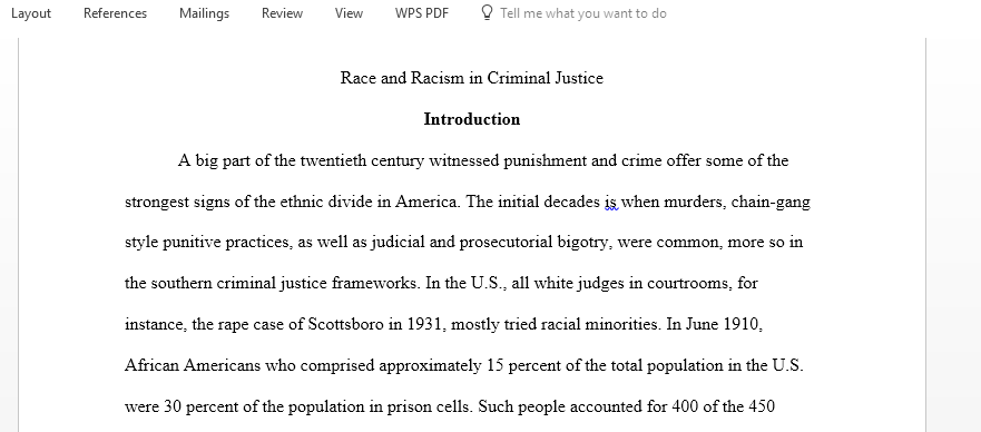 Race and racism in criminal justice