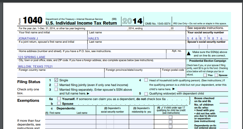  Prepare a complete tax return with all appropriate schedules and forms