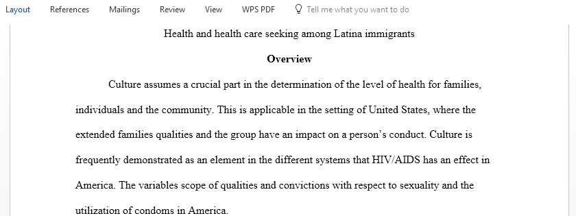 An examination of sociocultural factors associated with health and health care seeking among Latina immigrants