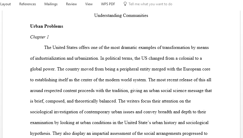 Summaries for Urban problems in sociological perspective and  Portland in Three Centuries