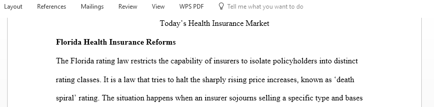 Today’s Health Insurance Market