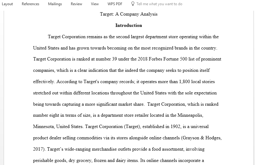 Target Corporation Company Analysis