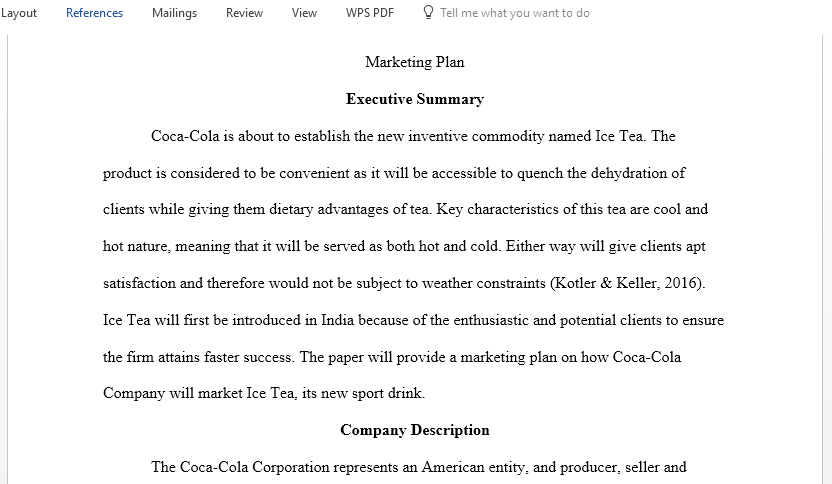 Your company has just developed a new sports drink that is in a container which will keep it cool for up to six hours write a paper discussing how you would market the product