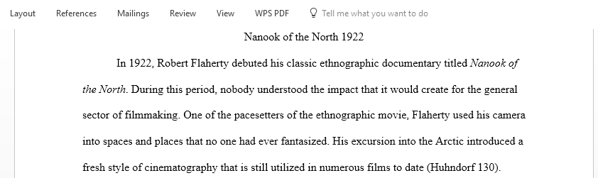 Review and critique the documentary Nanook of the North 1922