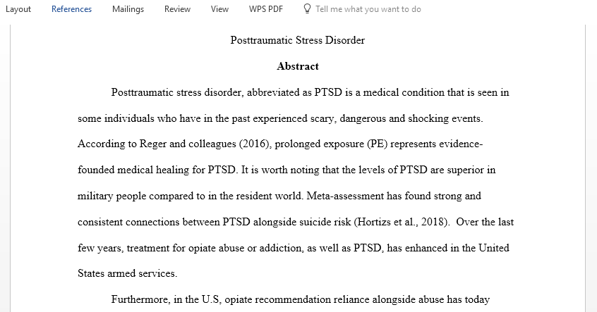 Write a research paper on Posttraumatic Stress Disorder