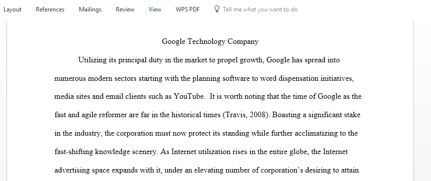 Research on Google Technology Company Growth