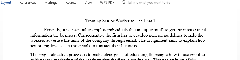 Training Senior Worker to Use Email