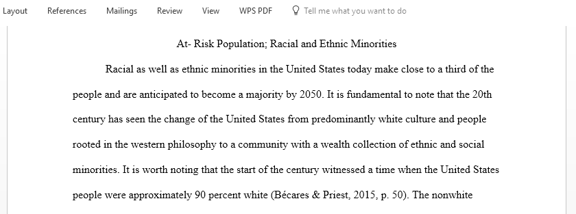 Write a paper in APA Style on a social problem target population or practice setting from a micro perspective