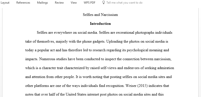 Selfies and their Social Perception on the Public