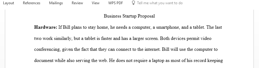 Business Start Up Proposal