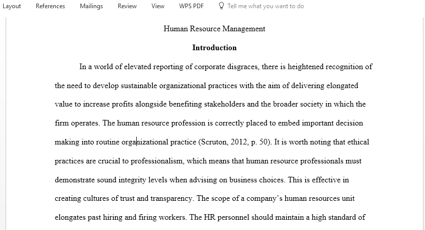 How can HR Professionals adopt ethical practices in its management of people