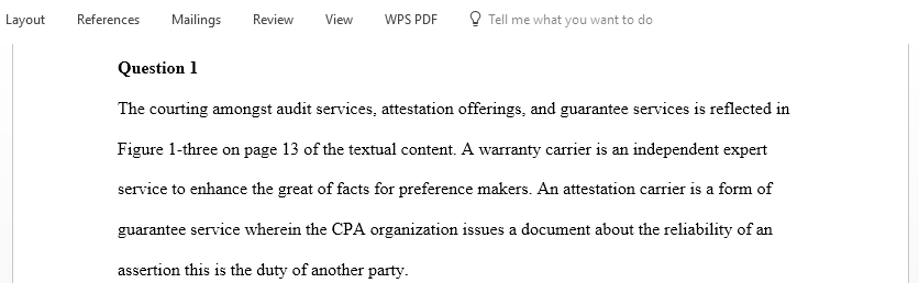 Explain the relationships among audit services and assurance services and give examples of each