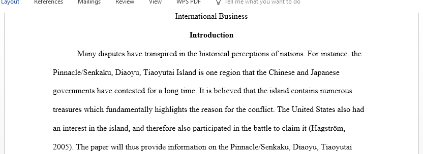 Pick one of the island chains under dispute research the claims of the parties asserting ownership of the island chain and  Prepare a short memo summarizing the ownership claims