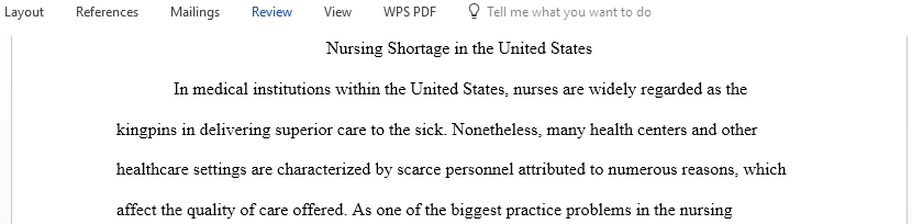 Identify a practical problem that emerges from the evidence in the extant literature or professional practice