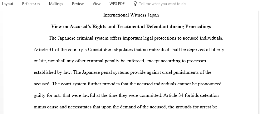 International Crime Witness in Japan