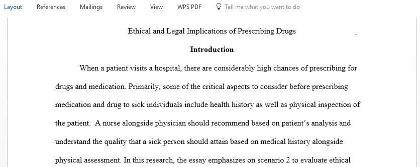 Ethical and Legal implications of Prescribing Drugs