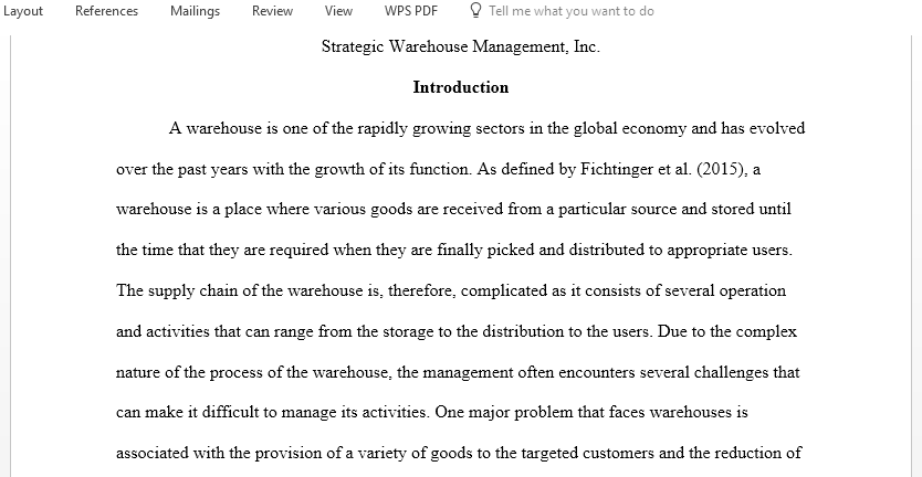 The CEO at Strategic Warehouse Management asked you to design a supply chain that includes warehouse operations in any city in Australia