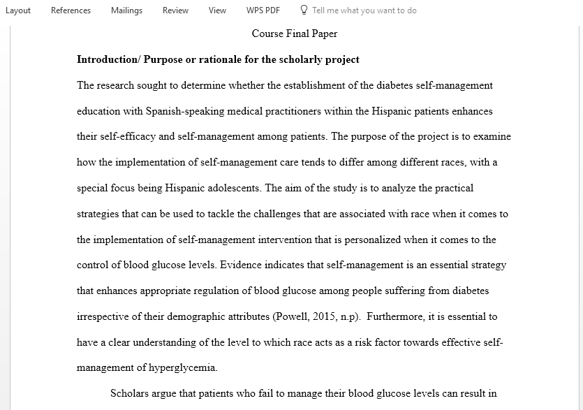 How establishment of the diabetes self-management education with Spanish-speaking medical practitioners within the Hispanic patients enhances their self-efficacy and self-management among patients