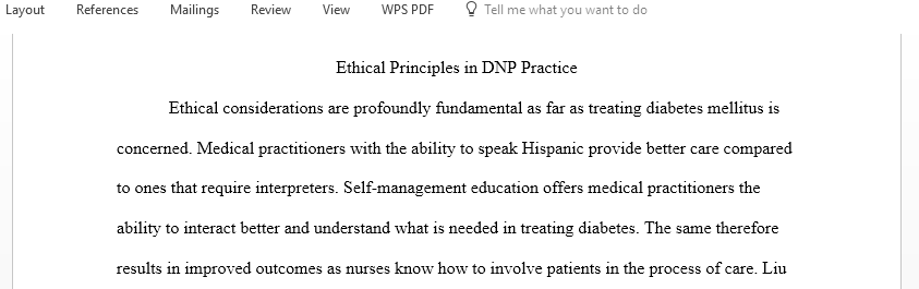 Ethical Principles in Doctor of Nursing Practice