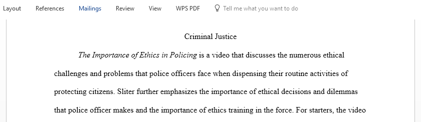The Importance of Ethics in Policing