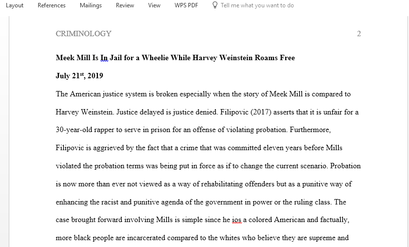 You need to research 8 different newspaper or television news stories then you are to write a 100 word response giving a summary and your opinion on each article and how it relates to Criminal Justice