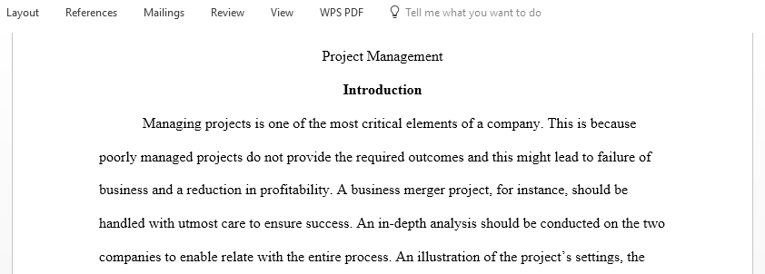 Submit a page to your instructor that explains the project that you will be working on and begin to define the scope of the project and your plan for management