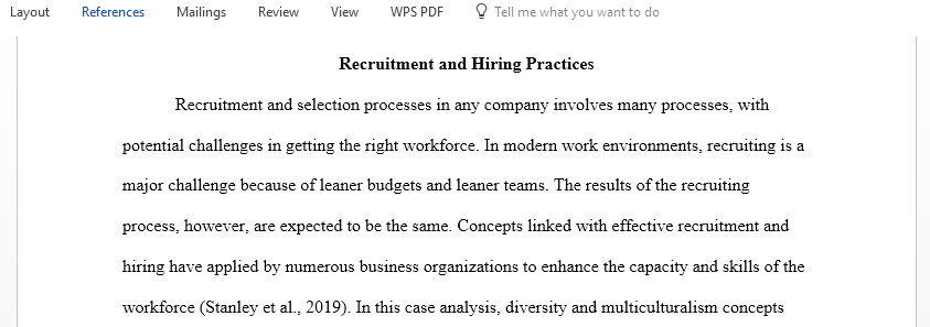 Recruitment and Hiring Practices