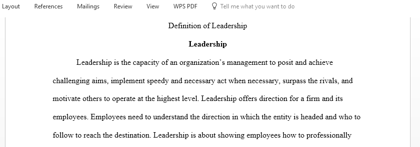 Definition of Leadership