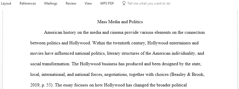 How does Hollywood entertainment portray political institutions