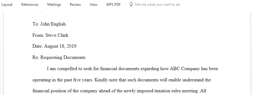 You are a new union representative draft a memo requesting copies of documents policies and procedures the union has in place so you can begin your job effectively