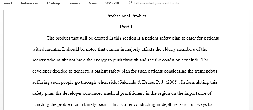 Develop a professional product to improve care or the patient experience related to the identified health problem