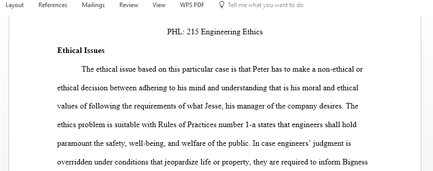 Write an essay analyzing the ethical issues presented in the oil spill case as instructed in the reading