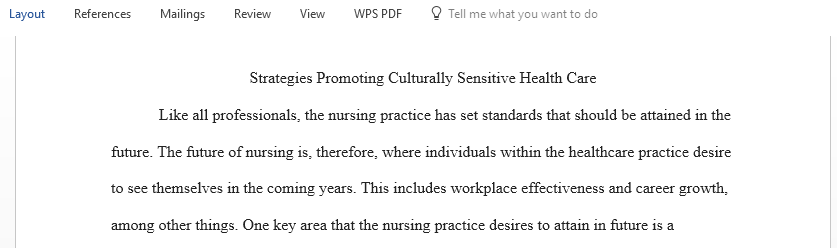 Strategies that Promote Culturally Sensitive Health Care