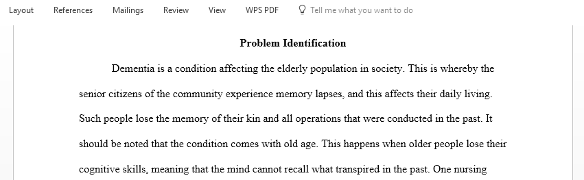 Develop a submission in which you research and define a patient family or population health problem relevant to personal practice