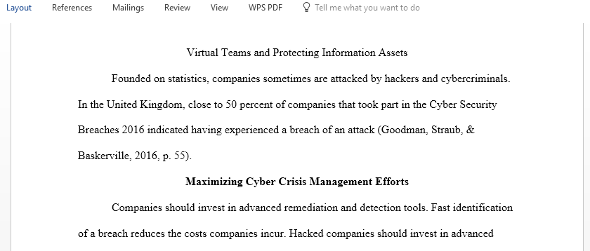 Virtual Teams and Protecting Information Assets