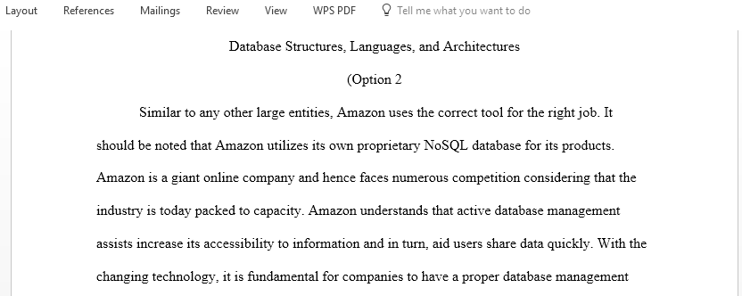 Discuss Database Structure Languages and Architectures