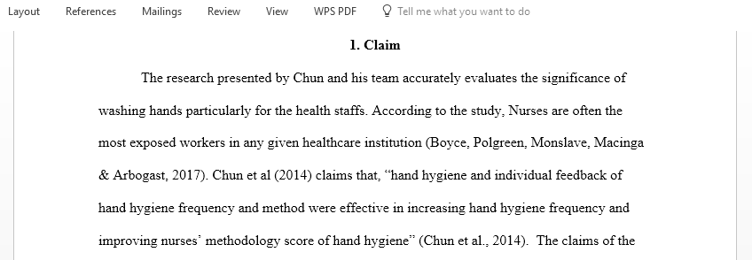 Critical Appraisal of Chun et al 2014 Article